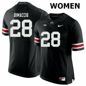 NCAA Ohio State Buckeyes Women's #28 Dominic DiMaccio Black Nike Football College Jersey UHI8145PA